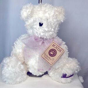 BOYDS STUFF FOR STARLIGHT Jesselyn R. Angel white plush bear.